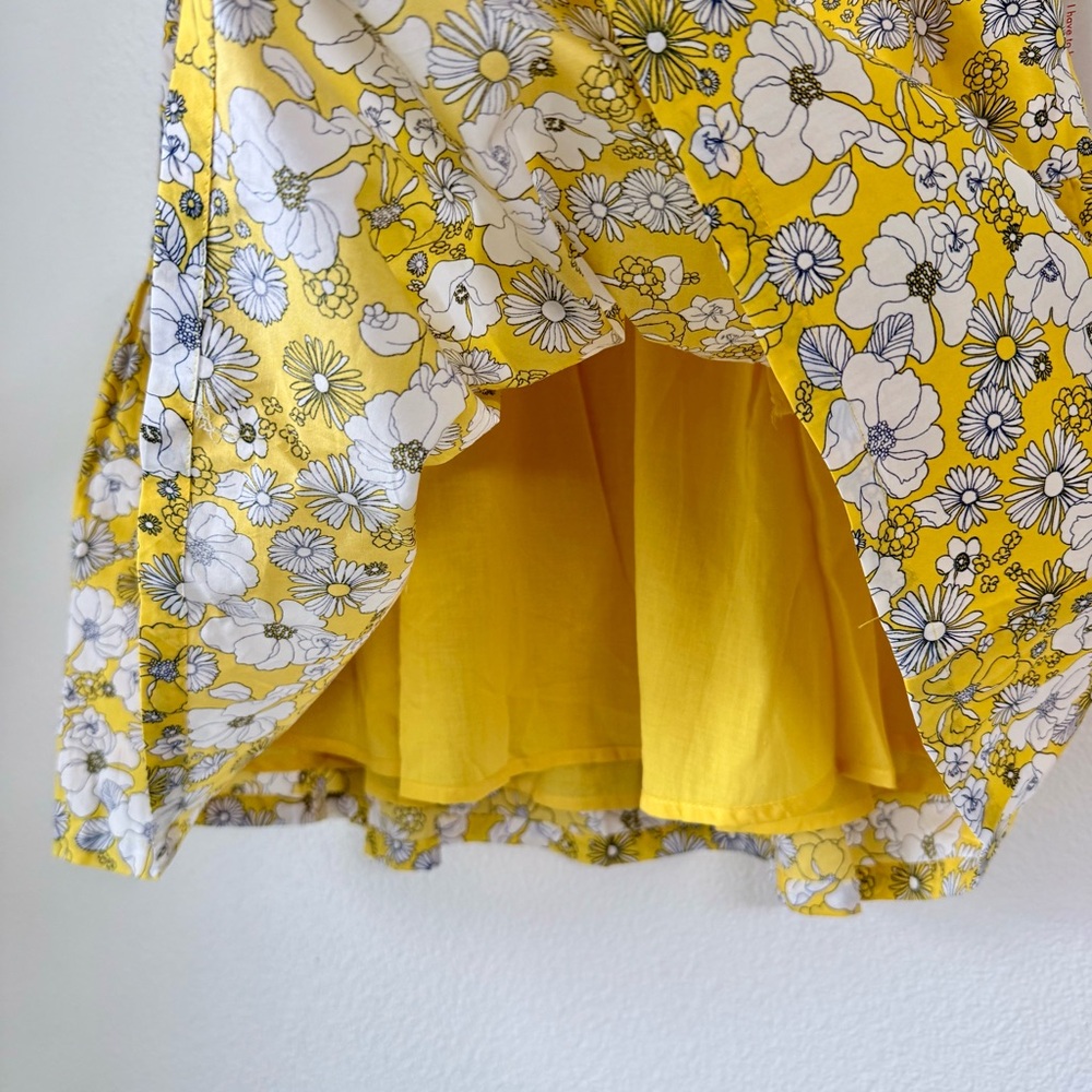 NWT ModCloth “Days In Doll Valley” Yellow Daisy Print Floral Tiered Skirt Size 6 - Picture 5 of 15
